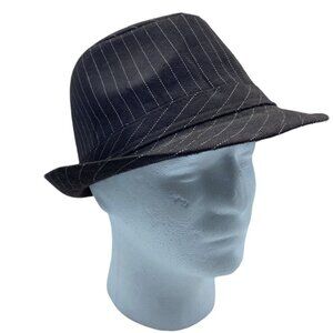 JFH Headwear Fedora Hat Men Size L/XL Brown Pinstripe FD-08 Retro